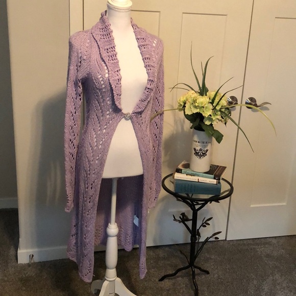 Candie's Sweaters - Candies L Lilac Sweater Cardigan for Spring!